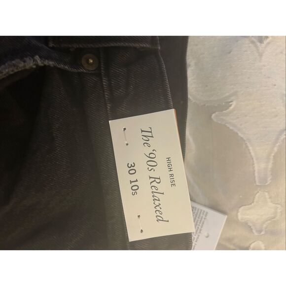 NWT Abercrombie & Fitch The 90’s Relaxed Jeans High Rise Black Size 10s / 30 - Picture 16 of 16